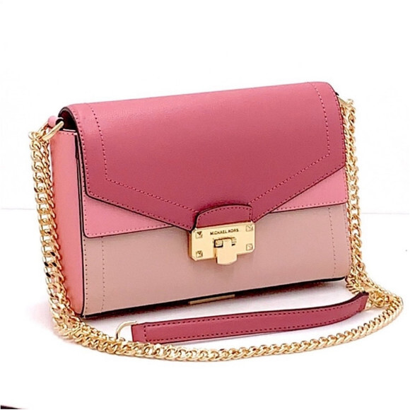 Michael Kors Handbags - Michael Kors Kingsley Medium Flap
Shoulder Bag Crossbody Blossom